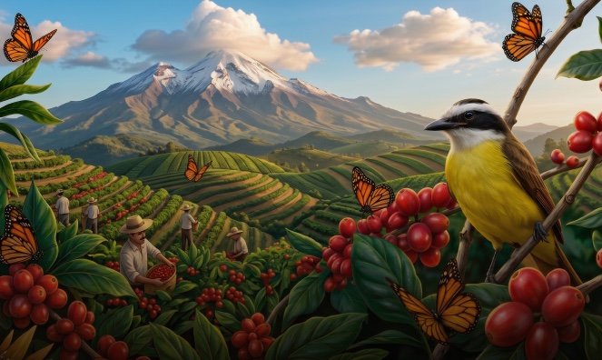Paisaje cafetalero de altura utilizado por Café Ixhuatlán